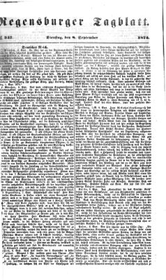 Regensburger Tagblatt Dienstag 8. September 1874