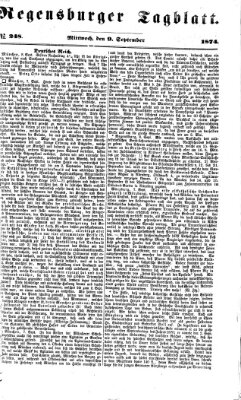 Regensburger Tagblatt Mittwoch 9. September 1874