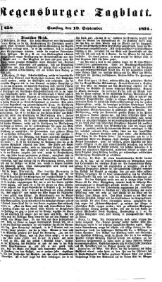 Regensburger Tagblatt Samstag 19. September 1874