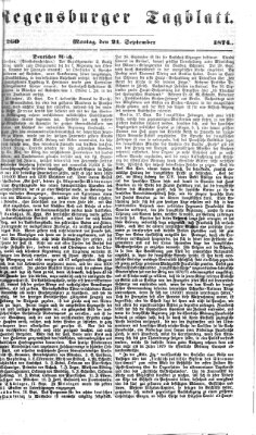 Regensburger Tagblatt Montag 21. September 1874