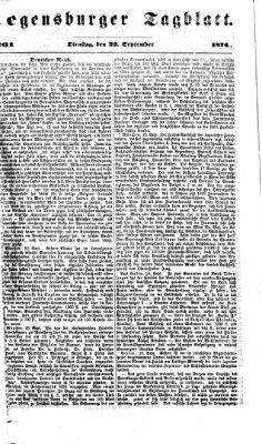 Regensburger Tagblatt Dienstag 22. September 1874