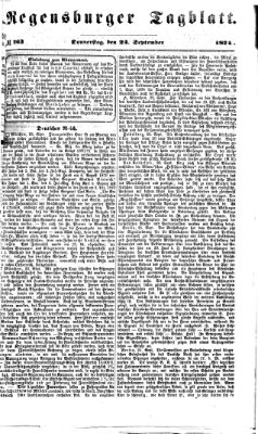 Regensburger Tagblatt Donnerstag 24. September 1874