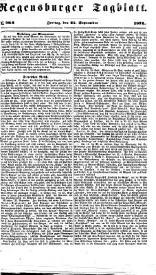 Regensburger Tagblatt Freitag 25. September 1874