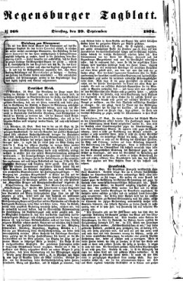 Regensburger Tagblatt Dienstag 29. September 1874