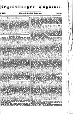 Regensburger Tagblatt Mittwoch 30. September 1874