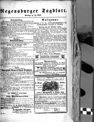 Regensburger Tagblatt Donnerstag 1. Oktober 1874