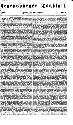 Regensburger Tagblatt Freitag 16. Oktober 1874