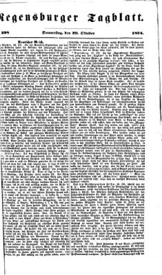 Regensburger Tagblatt Donnerstag 29. Oktober 1874