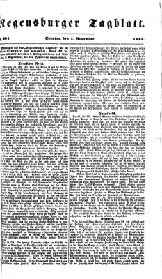 Regensburger Tagblatt Sonntag 1. November 1874