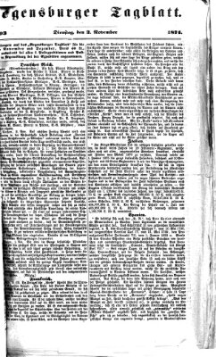 Regensburger Tagblatt Dienstag 3. November 1874