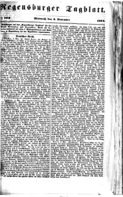 Regensburger Tagblatt Mittwoch 4. November 1874