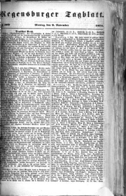 Regensburger Tagblatt Montag 9. November 1874