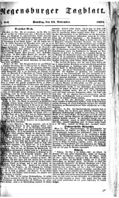 Regensburger Tagblatt Samstag 14. November 1874