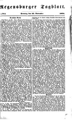 Regensburger Tagblatt Sonntag 15. November 1874