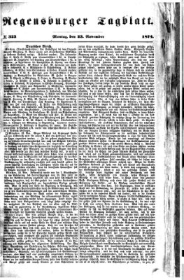 Regensburger Tagblatt Montag 23. November 1874