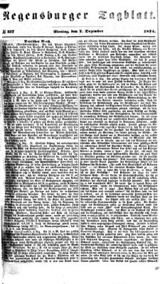 Regensburger Tagblatt Montag 7. Dezember 1874