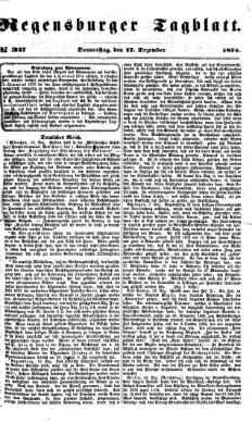 Regensburger Tagblatt Donnerstag 17. Dezember 1874