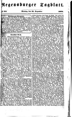 Regensburger Tagblatt Montag 21. Dezember 1874