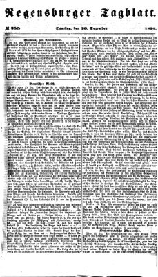 Regensburger Tagblatt Samstag 26. Dezember 1874