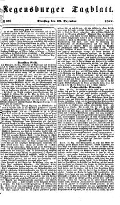 Regensburger Tagblatt Dienstag 29. Dezember 1874