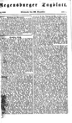 Regensburger Tagblatt Mittwoch 30. Dezember 1874