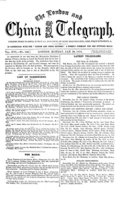 The London and China telegraph Montag 26. Januar 1874