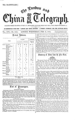 The London and China telegraph Mittwoch 11. Februar 1874