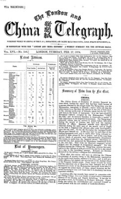 The London and China telegraph Dienstag 17. Februar 1874