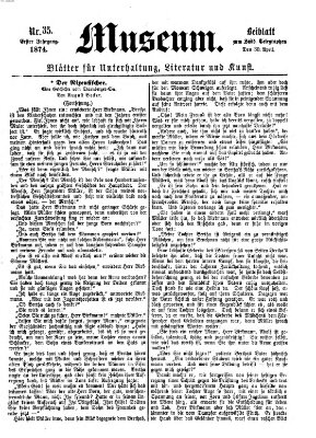 Museum (Süddeutscher Telegraph) Donnerstag 30. April 1874