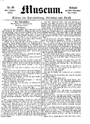 Museum (Süddeutscher Telegraph) Sonntag 17. Mai 1874