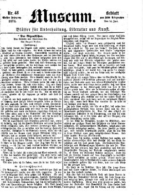 Museum (Süddeutscher Telegraph) Sonntag 14. Juni 1874