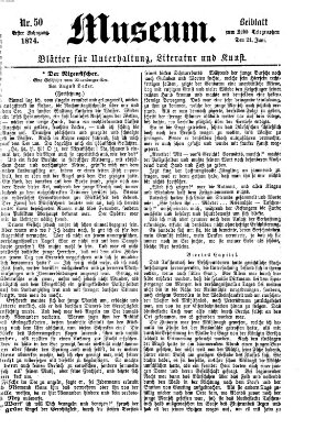 Museum (Süddeutscher Telegraph) Sonntag 21. Juni 1874