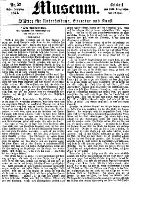 Museum (Süddeutscher Telegraph) Sonntag 28. Juni 1874