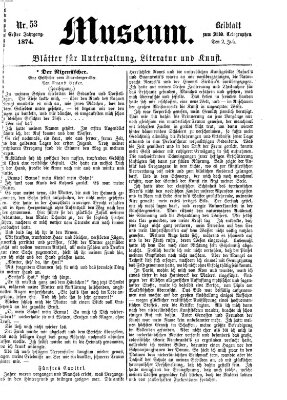 Museum (Süddeutscher Telegraph) Donnerstag 2. Juli 1874