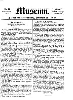 Museum (Süddeutscher Telegraph) Mittwoch 12. August 1874