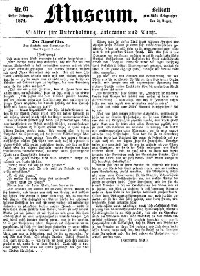 Museum (Süddeutscher Telegraph) Donnerstag 20. August 1874