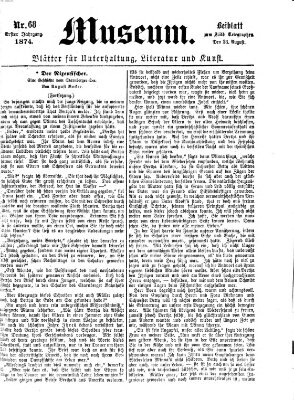 Museum (Süddeutscher Telegraph) Sonntag 23. August 1874