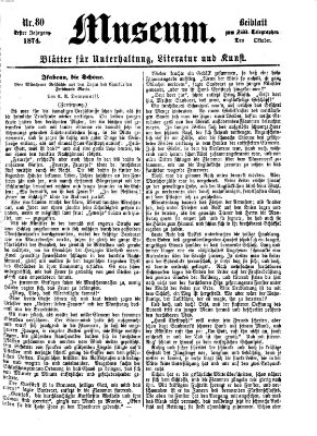 Museum (Süddeutscher Telegraph) Sonntag 4. Oktober 1874