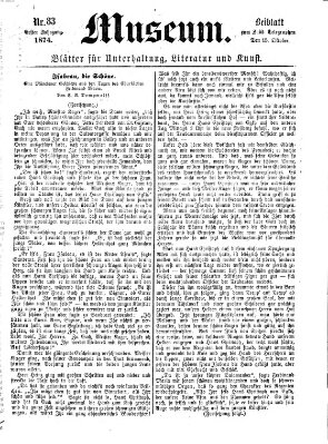 Museum (Süddeutscher Telegraph) Donnerstag 15. Oktober 1874