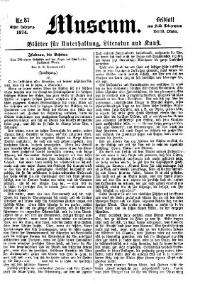 Museum (Süddeutscher Telegraph) Donnerstag 29. Oktober 1874