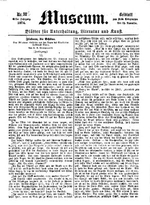 Museum (Süddeutscher Telegraph) Sonntag 22. November 1874