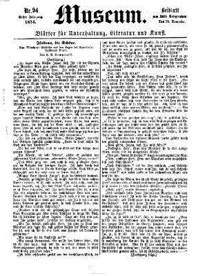 Museum (Süddeutscher Telegraph) Sonntag 29. November 1874