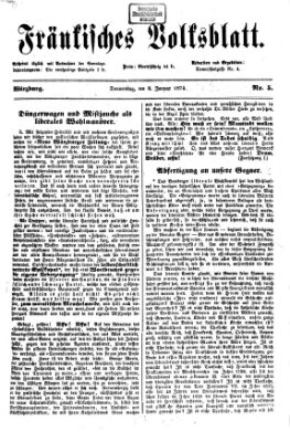 Fränkisches Volksblatt. Ausg. 000 (Fränkisches Volksblatt) Donnerstag 8. Januar 1874