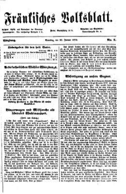 Fränkisches Volksblatt. Ausg. 000 (Fränkisches Volksblatt) Samstag 10. Januar 1874