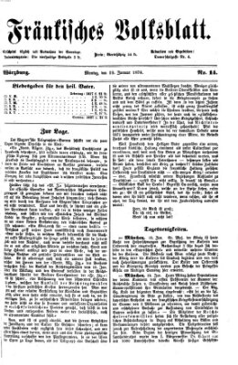 Fränkisches Volksblatt. Ausg. 000 (Fränkisches Volksblatt) Montag 19. Januar 1874