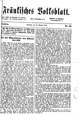 Fränkisches Volksblatt. Ausg. 000 (Fränkisches Volksblatt) Samstag 24. Januar 1874