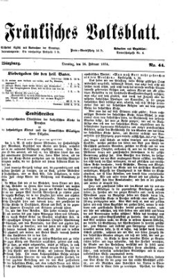 Fränkisches Volksblatt. Ausg. 000 (Fränkisches Volksblatt) Dienstag 24. Februar 1874