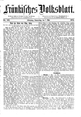 Fränkisches Volksblatt. Ausg. 000 (Fränkisches Volksblatt) Donnerstag 7. Mai 1874