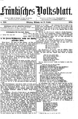 Fränkisches Volksblatt. Ausg. 000 (Fränkisches Volksblatt) Mittwoch 28. Oktober 1874