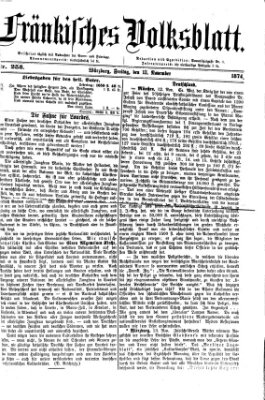 Fränkisches Volksblatt. Ausg. 000 (Fränkisches Volksblatt) Freitag 13. November 1874